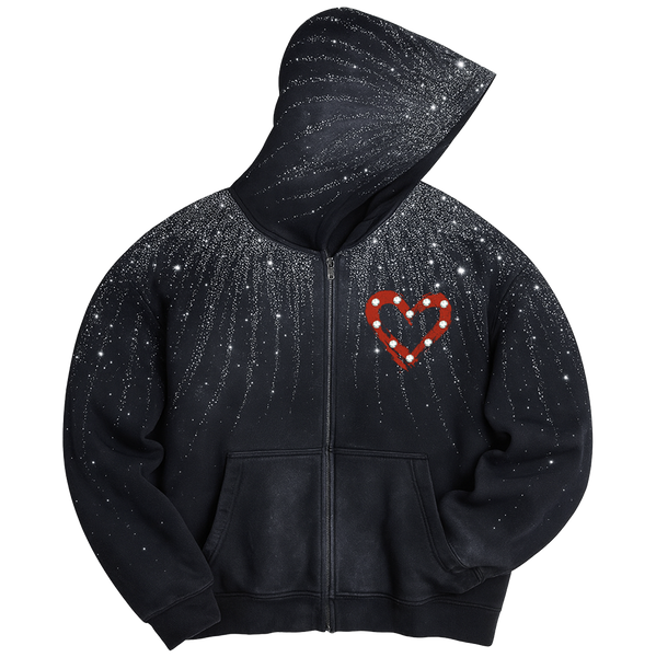 DIAMOND HEART Zip Hoodie – NLE Choppa Store US