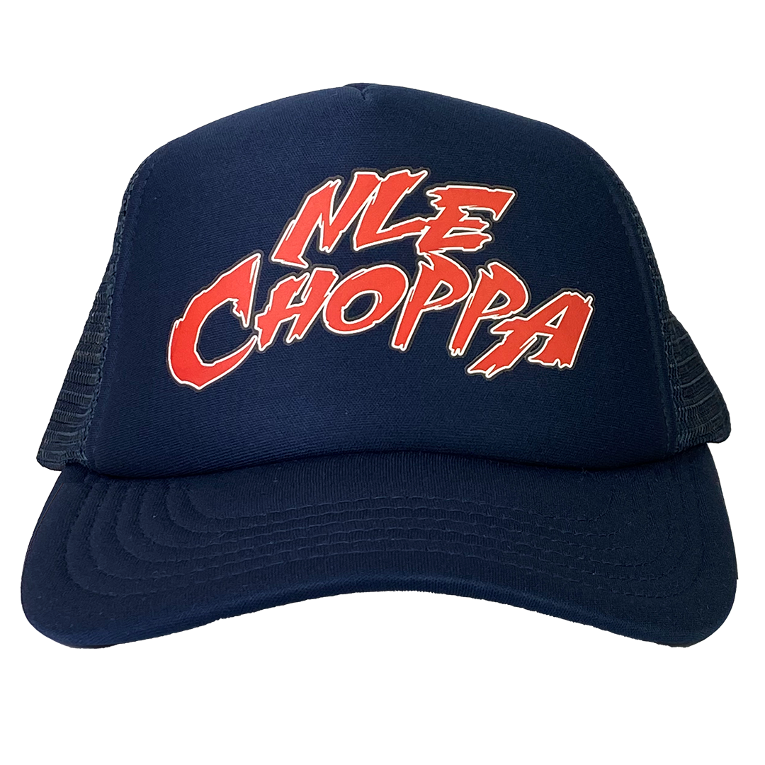 NLE Choppa "Logo" Trucker Hat in Navy