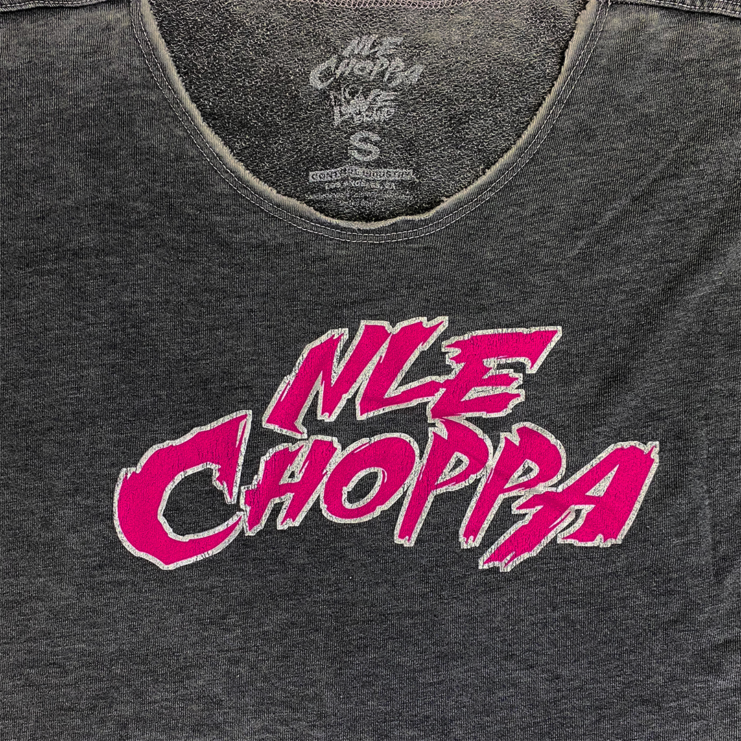 NLE Choppa "Logo" Women's Long Sleeve Crop Top