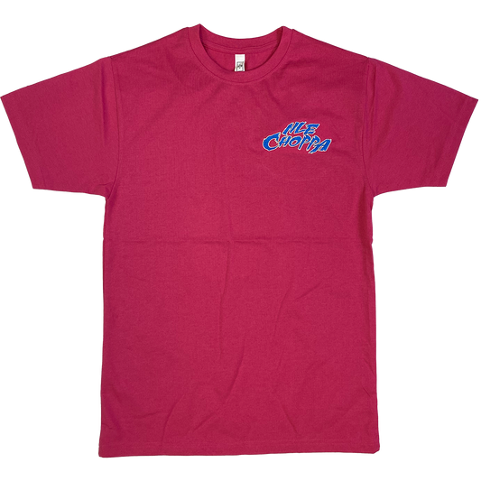 NLE Choppa "Logo" Embroidered T-Shirt In Hot Pink