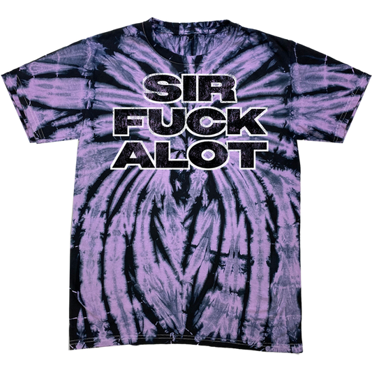 "Sirfuckalot" T-Shirt in Custom Purple Tie Dye