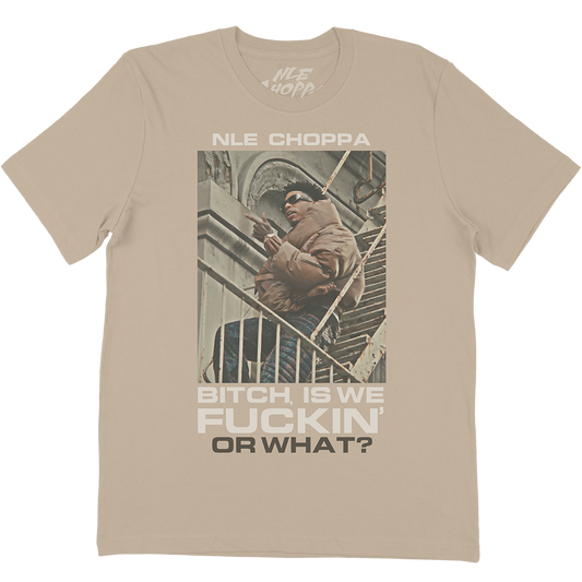 "Or What Stairs" T-Shirt In Natural